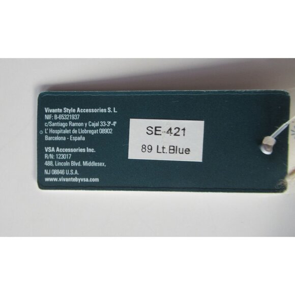 Vivante by VSA Women Scarf/Wrap Blue Floral/Geometric Crinkled Gauze Oversized - Picture 8 of 12